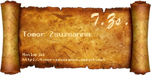 Tomor Zsuzsanna névjegykártya